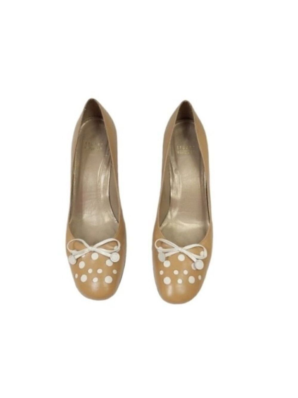 Stuart Weitzman Circle Cut Out Bow Heels 8.5M